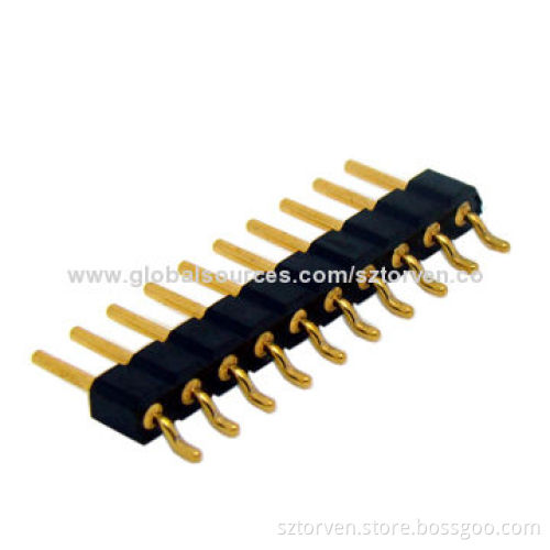 Pin Header, 2.54mm Pitch, Machined Pin, Right Angle and SMD Type, Single Row, 02-40 Pins